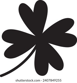 Clover Vector illustration: Sketch line clover. Hand drawn brush shamrocks on white background, St Patricks Day