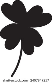 Clover Vector illustration: Sketch line clover. Hand drawn brush shamrocks on white background, St Patricks Day