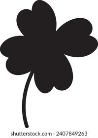 Clover Vector illustration: Sketch line clover. Hand drawn brush shamrocks on white background, St Patricks Day