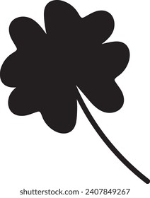 Clover Vector illustration: Sketch line clover. Hand drawn brush shamrocks on white background, St Patricks Day