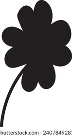 Clover Vector illustration: Sketch line clover. Hand drawn brush shamrocks on white background, St Patricks Day