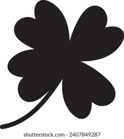 Clover Vector illustration: Sketch line clover. Hand drawn brush shamrocks on white background, St Patricks Day