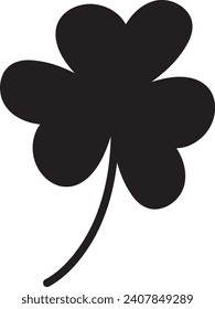 Clover Vector illustration: Sketch line clover. Hand drawn brush shamrocks on white background, St Patricks Day