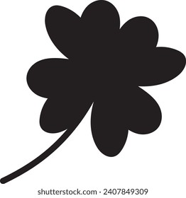 Clover Vector illustration: Sketch line clover. Hand drawn brush shamrocks on white background, St Patricks Day
