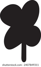 Clover Vector illustration: Sketch line clover. Hand drawn brush shamrocks on white background, St Patricks Day