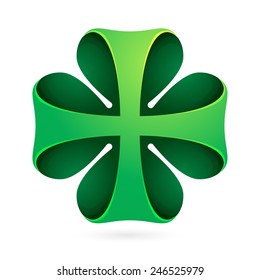 Clover vector logo icon design template element. Clover leaf. Happy St. Patrick's Day icon