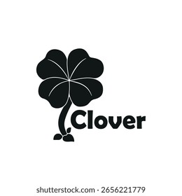 Clover vector on a white background. Logo. Talisman.