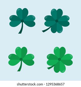 clover vector symbol illustration set