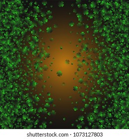 Clover wallpaper is a confetti which consist of many isolated elements. Stylish and beautiful clover wallpaper. Can be used as poster, border, background, wallpaper, card and etc