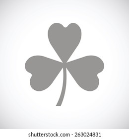 Clover web black icon on a white background. Vector symbol