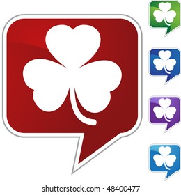 Clover web button isolated on a background