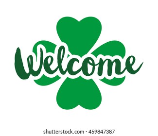clover welcome typography typographic creative writing text image