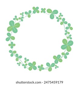 Clover wreath frame design illustration