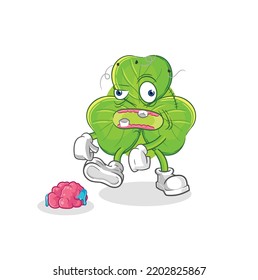 the clover zombie character.mascot vector