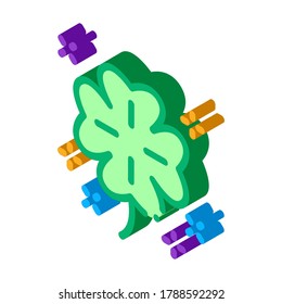 CloverIcon Vector. Isometric Clover sign. color isolated symbol illustration