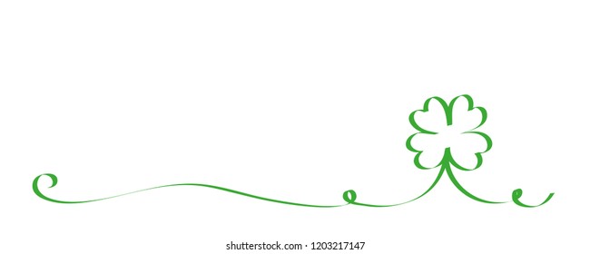 cloverleaf border for St. Patricks Day vector illustration