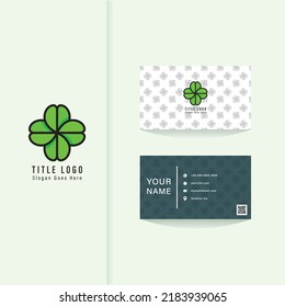 Diseño de vectores de tarjetas de visita Cloverleaf, diseño de tarjetas de visita Floral