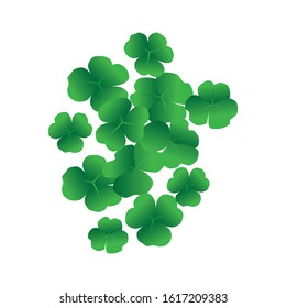 cloverleaf, color vector illustration, white background
