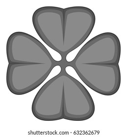 Cloverleaf icon in monochrome style isolated on white background vector illustration