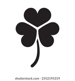 Vector de la silueta del icono de Cloverleaf sobre fondo blanco 