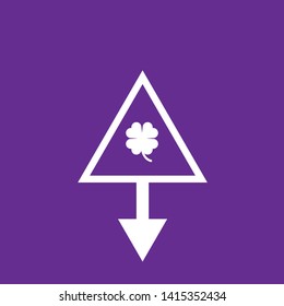 Cloverleaf - map pin. usb connected logo concept