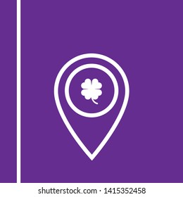 Cloverleaf - map pin. usb connected logo concept