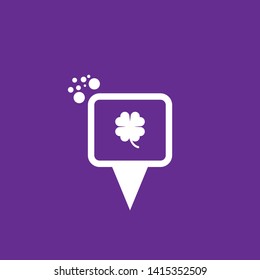 Cloverleaf - map pin. usb connected logo concept