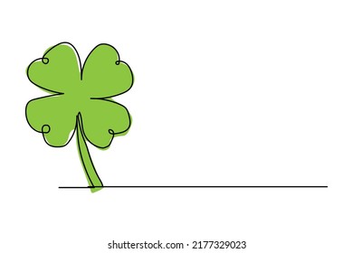 cloverleaf single continuous line illustration vector design