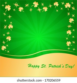 Clovers background for Happy St. Patrick's Day - holiday's concept