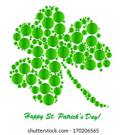 Clovers background for Happy St. Patrick's Day - holiday's concept