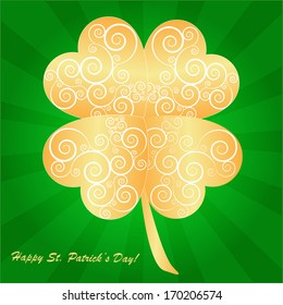 Clovers background for Happy St. Patrick's Day - holiday's concept