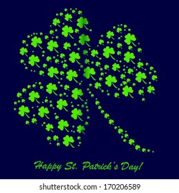 Clovers background for Happy St. Patrick's Day - holiday's concept