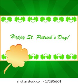 Clovers background for Happy St. Patrick's Day - holiday's concept