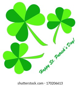 Clovers background for Happy St. Patrick's Day - holiday's concept