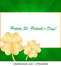 Clovers background for Happy St. Patrick's Day - holiday's concept