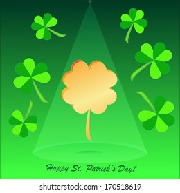 Clovers background for Happy St. Patrick's Day - holiday's concept