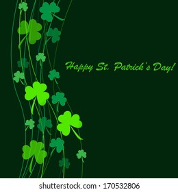 Clovers background for Happy St. Patrick's Day - holiday's concept