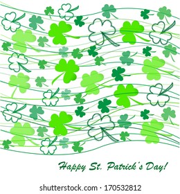 Clovers background for Happy St. Patrick's Day - holiday's concept