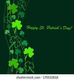 Clovers background for Happy St. Patrick's Day - holiday's concept