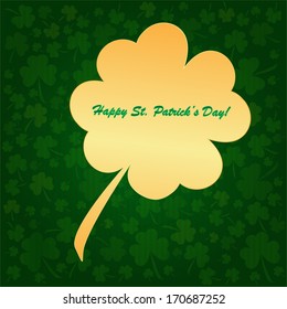 Clovers background for Happy St. Patrick's Day - holiday's concept