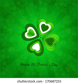 Clovers background for Happy St. Patrick's Day - holiday's concept