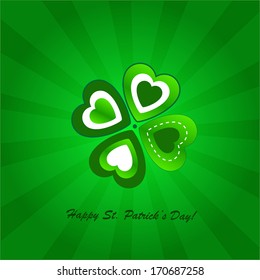 Clovers background for Happy St. Patrick's Day - holiday's concept