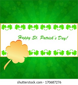 Clovers background for Happy St. Patrick's Day - holiday's concept