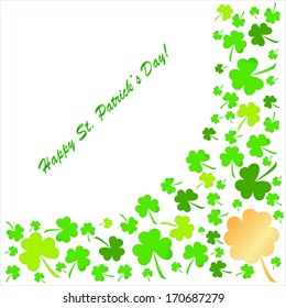 Clovers background for Happy St. Patrick's Day - holiday's concept