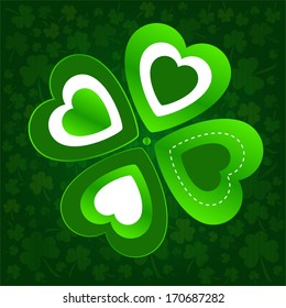 Clovers background for Happy St. Patrick's Day - holiday's concept