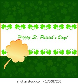 Clovers background for Happy St. Patrick's Day - holiday's concept