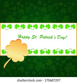 Clovers background for Happy St. Patrick's Day - holiday's concept