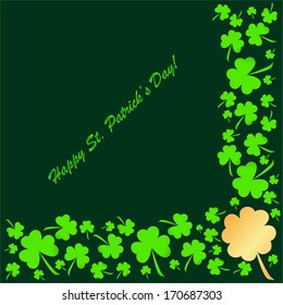 Clovers background for Happy St. Patrick's Day - holiday's concept