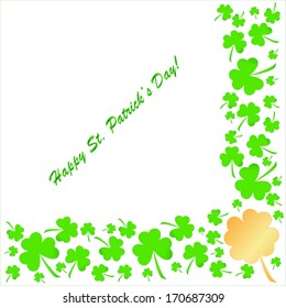 Clovers background for Happy St. Patrick's Day - holiday's concept