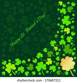 Clovers background for Happy St. Patrick's Day - holiday's concept